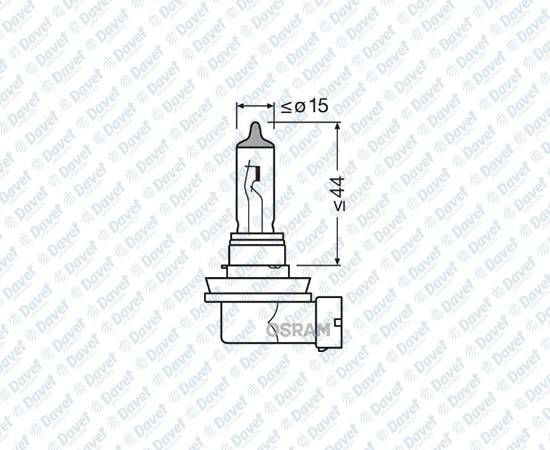 AMPUL 12V H11 55W FAR VE SIS PLASTIK SOKETLI TEK FLAMANLI HALOJEN ####