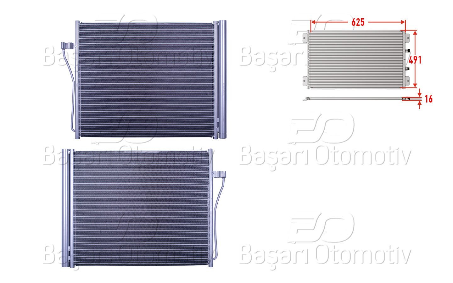 KLIMA RADYATORU 625X491X16 | BMW 7 SERISI F01. F02. F03. F04 08> | WISCO