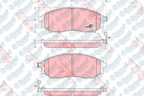 ON FREN BALATASI NISSAN QASHQAI 10 > NAVARA 08 > PATHFINDER 10 > RENAULT KALEOS 08 - 13 - IFINITI EX 25 30 35 37 M35 M37 Q60 Q70 QX50 13 >
