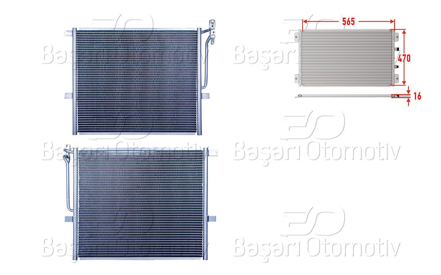 KLIMA RADYATORU 565X470X16 | BMW X3 E83 BENZINLI 03-10 | WISCO