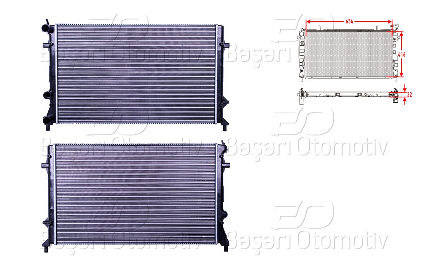 SU RADYATORU MEKANIK 654X416 MM | VW PASSAT 2.5 12 > | AUTOLUX