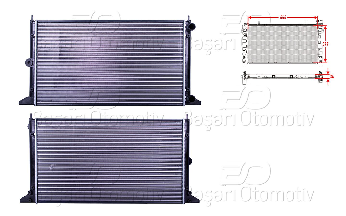 SU RADYATORU MEKANIK MT 646X377 MM | VW SHARAN 1.9 TDI 96 1Y AFN AHU AVG 95> | AUTOLUX