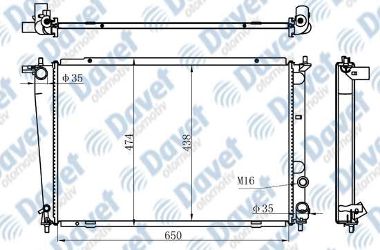 MOTOR SU RADYATORU BRAZING STAREX 00->04 2.5TD MANUEL SANZUMAN 650X438X26