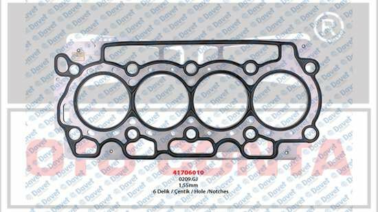 SILINDIR KAPAK CONTASI CELIK P206-P307-P107-P207-307-C1-C2-C3I-II-III-XSARA-208-DS3 DV4TD/DV4C1.4 HDI 8V FIESTA-FUSION 1.4TDCI DURATORQ 6 DELIK KALINLIK:1.55MM