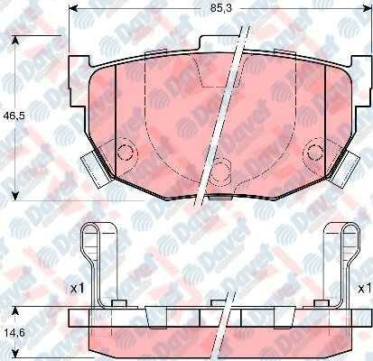 ARKA FREN BALATASI ELANTRA 2.0-1.8-1.6 2.0 CRDI 96>01> 7.06 COUPE 1.6I 16V 97-02-2.0 02>8.09