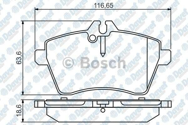 FREN BALATASI ON E:0986TB2898 VWA 24077 MERCEDES A SERISI W169 09/04-