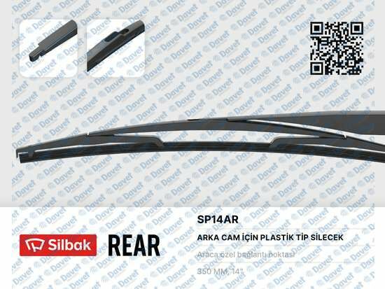 SILECEK SUPURGESI ARKA PLASTIK TIP 350MM BERLINGO-C3-C8-JUMPY-SAXO-XANTIA-LOGAN MCV-SCUDO-STILO-ALME