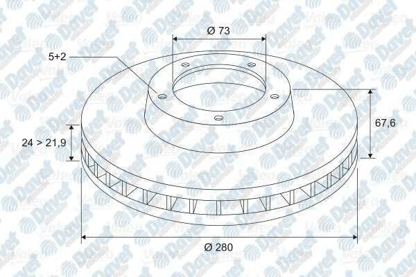FREN DISKI ON BOXER - JUMPER - DUCATO TUM MODELLER 97-13 1000-1400KG 14Q15 JANT HAVA SOGUTMALI CAP:280 - KALINLIK: 16 ####