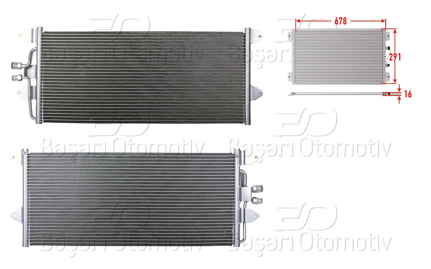 KLIMA RADYATORU 678X291X16 | VW T4 2.0 2.4D 2.5 90-03 | WISCO