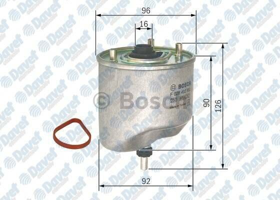 DIZEL YAKIT FILTRESI P206+ P207 207+ P301 P208 P308 P2008 P3008 P4008 P5008 PARTNER TEPEE BERLINGO C3 C4 1.4 HDI 1.6 HDI