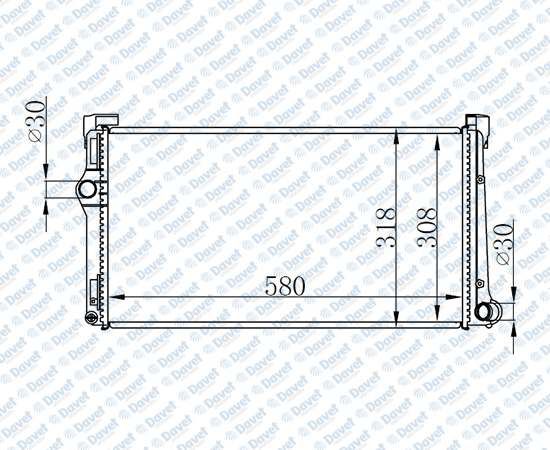 MOTOR SU RADYATORU BRAZING IDEA 04-> PUNTO 03-> 1.3 MULTIJET MANUEL SANZUMAN 580X298X26