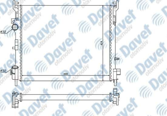 MOTOR SU RADYATORU CLIO II 01-> THALIA 05-> 480X415X34 MANUEL SANZUMAN