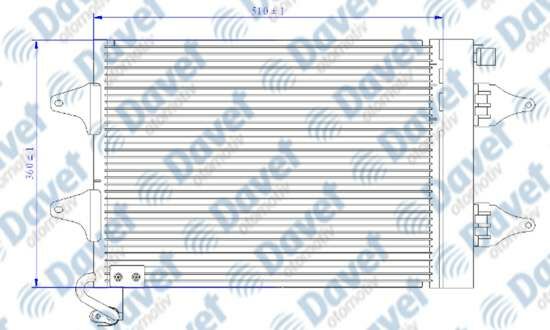 KLIMA RADYATORU KONDENSER BRAZING POLO 01-09 CORDOBA 02-09 IBIZA IV-FABIA 99-08 1.4TDI-1.9TDI-1.2 AT/MT SANZUMAN 510X361X16