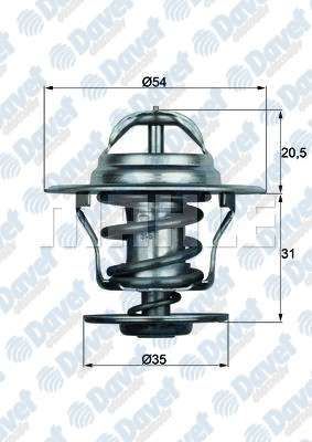 TERMOSTAT 87C A3-A4-A6-BORA-CADDY II-GOLF-JETTA II FORD ESCORT IV TAUNUS FIESTA II 1.6D-TDI 1.9TDI 2.0 16V
