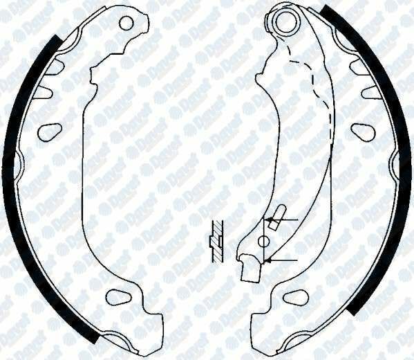 ARKA FREN BALATASI PABUCLU CLIO II 98-> SYMBOL 00-> LOGAN 04-> SANDERO 08-> 180X42MM