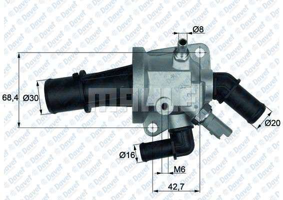 TERMOSTAT 88C CORSA C - MERIVA A - TIGRA B - AGILA A - AGILA B - Y13DT - Z13DT - PANDA - PUNTO - DOBLO 1.3JTD