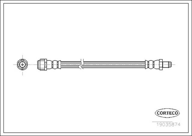 Fren Hortumu Ön 490mm Sol-Sağ 169-245 Mercedes