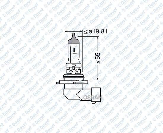 AMPUL 12V HB4 51W PLASTIK SOKETLI TEK FLAMANLI HALOJEN ####