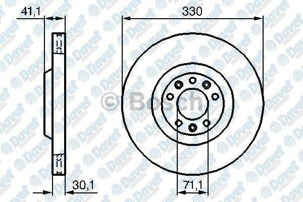 FREN DISKI ON HAVALI 330mm P407 P607 YM 2.2 16V 3.0 SW 04>C5 III C6 3.0 V6 2.2 HDI 05>