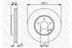 FREN DISKI ON HAVALI 295mm MERCEDES BENZ W211 E SERISI 02-08 0986479R99