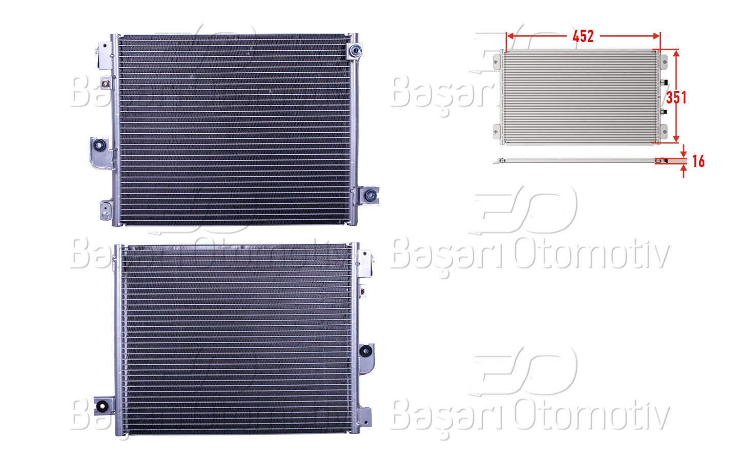 KLIMA RADYATORU 452X351X16 | HYUNDAI ATOS 1.0 1.1 03> | WISCO