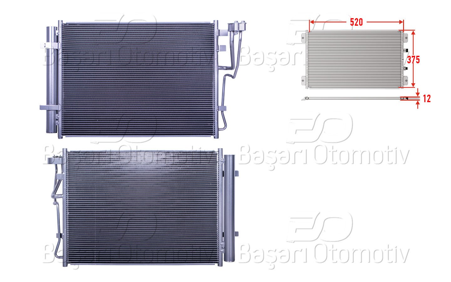 KLIMA RADYATORU 520X375X12 | HYUNDAI IX20 KIA VENGA 1.4 1.6 CRDI 10 > | WISCO