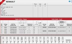 SİBOP TAKIMI 4611 4612 IN 4 EX 4 R12 1300 CC STD (0.50)