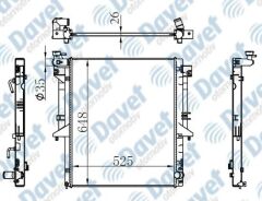 MOTOR SU RADYATORU BRAZING L200 15-> FIAT FULLBACK 16-> 525X638X26 MANUEL SANZUMAN