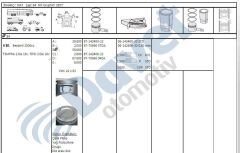 MOTOR PISTON SEGMAN 84.00MM 0.60 FIAT TEMPRA TIPO 2.0IE 16V