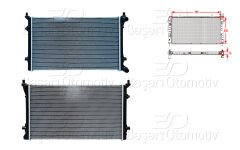SU RADYATORU BRAZING MT 388X650X22 MM | VW GOLF5 1.6FSI 04> | WISCO