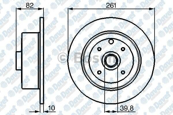 FREN DISKI ARKA 261MM VECTRA A 2.0I 88-95 KADETT E 87-91