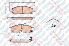 ON FREN BALATASI MITSUBISHI L200  -  TRITON 14 - >
