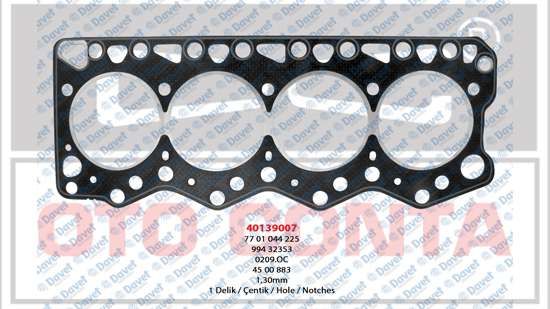 SILINDIR KAPAK CONTA 1.30MM 1 CENTIK DUCATO BOXER JUMPER MASTER TRAFIC 2.8HDI