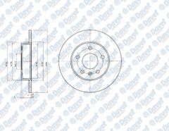 FREN DISKI ARKA 264MM OPEL ASTRA G ASTRA H MERIVA B 03>ZAFIRA 1.8I 00> 5 BIJON