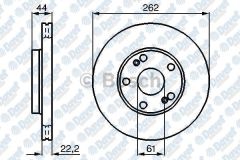 FREN DISKI ON HAVALI 262MM RENAULT LAGUNA B56 99-01 SAFRANE 2.0 16V 92-00