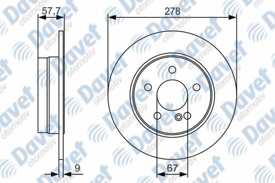 FREN DISKI ARKA 278mm W204 07>14 S204 07>14 C204 11>