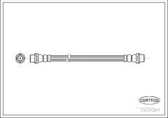 Fren Hortumu Arka Ara 260mm Sol-Sağ  T5 Vw 2003-15
