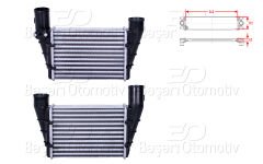 TURBO RADYATORU (INTERCOOLER) 240X172X62 | VW PASSAT A4 A6 1.8T1.9 TDI 95-01 | WISCO