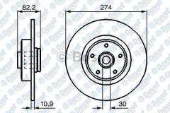 FREN DISKI ARKA RULMANLI 274MM RENAULT LAGUNA II SCENIC II 1.8 1.9DCI 2.0 2.2 3.0 03/
