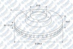 FREN DISKI ON HAVALI ADET 300MM DUCATO BOXER JUMPER TUM MODELLER 16 JANT KARSAN JEST KALINLIK 24MM   ####