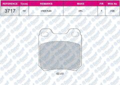 FREN BALATASI ARKA WVA 21050 OPEL OMEGA