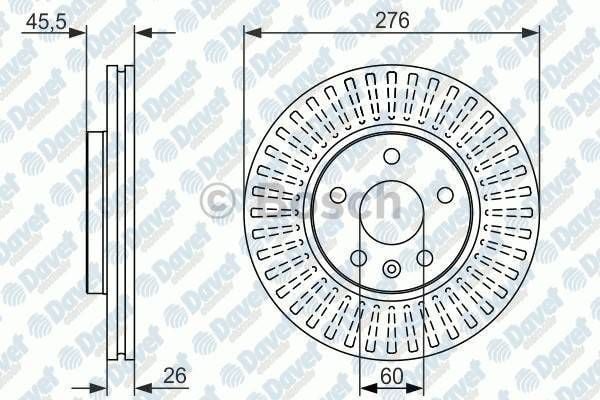 FREN DISKI ON 276MM ASTRA J 09-> AVEO 11-> CRUZE 09->