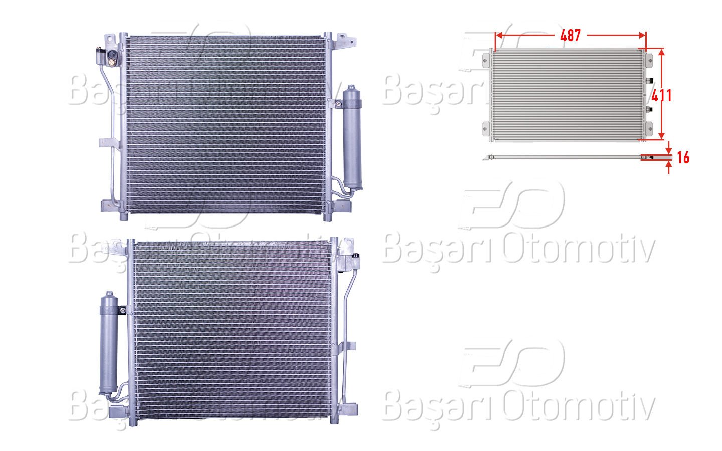 KLIMA RADYATORU 487X411X16 | NISSAN JUKE 1.5DCI 10 > | WISCO