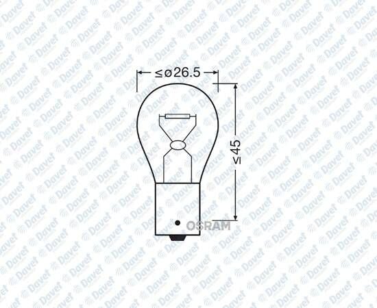 AMPUL 12V 21W STOP SINYAL CAPRAZ TIRNAK [1293 SARI]   ####