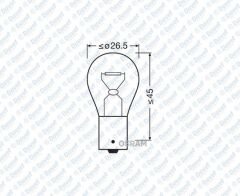 AMPUL 12V 21W STOP SINYAL CAPRAZ TIRNAK [1293 SARI]   ####
