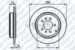 FREN DISKI ARKA 296mm P607 2.0 2.0HDI 2.2HDI 2.7HDI 3.0 V6 02 / 00>