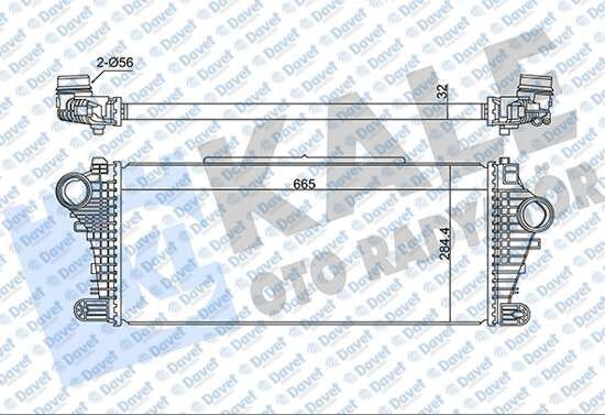 TURBO RADYATORU  OPEL INSIGNIA B 1.5 17-> 1.6TURBO 18> [BRAZING] [665X284.4X32]