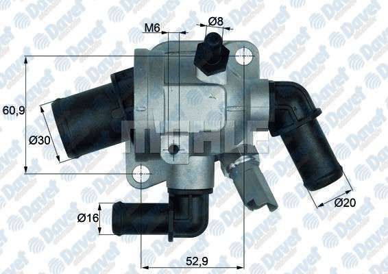 TERMOSTAT KOMPLE 88C MUSURLU G.982.88 DOBLO FIORINO LINEA 1.3JTD CORSA D ASTRA H COMBO 1.3CDTI BEHR