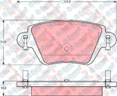 ARKA FREN BALATASI MONDEO III 00>04 JAGUAR X TYPE -S TYPE-XJ TYPE 03>09