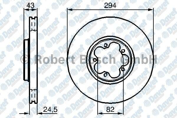 FREN DISKI ON HAVALI 294mm FORD TRANSIT V184 2.2 2.4TDCI 2000->